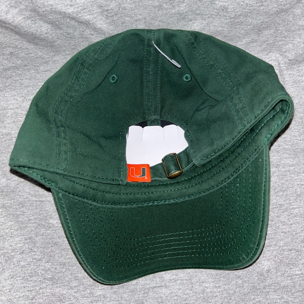 🌀🏟️ University of Miami Relaxed Fit Green Hat 🏟️🌀 - Picture 2 of 10